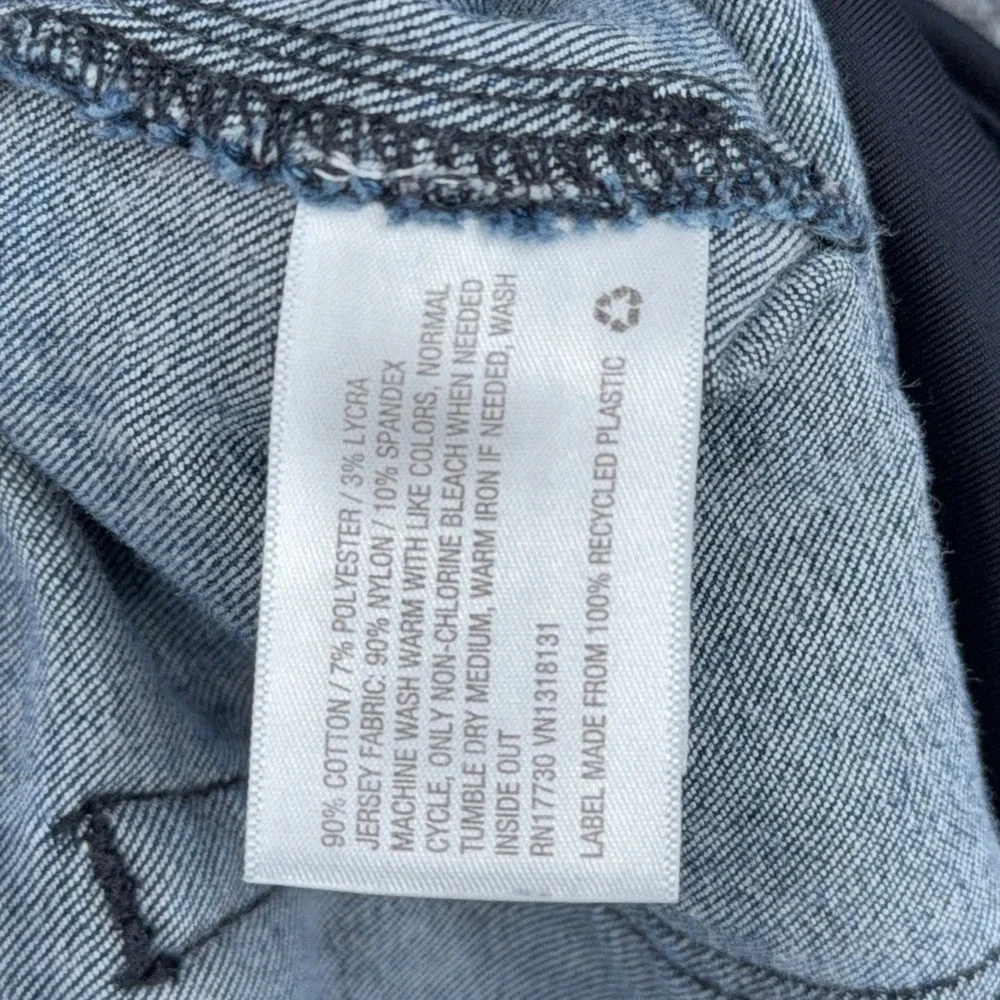 Isabel Maternity Bermuda Shorts Women 18 Cotton Blend Blue Denim - Picture 4 of 8